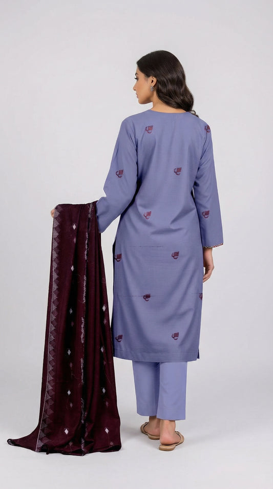 Lawn Fancy Boring Daman Heavy Embroidered Shirt .