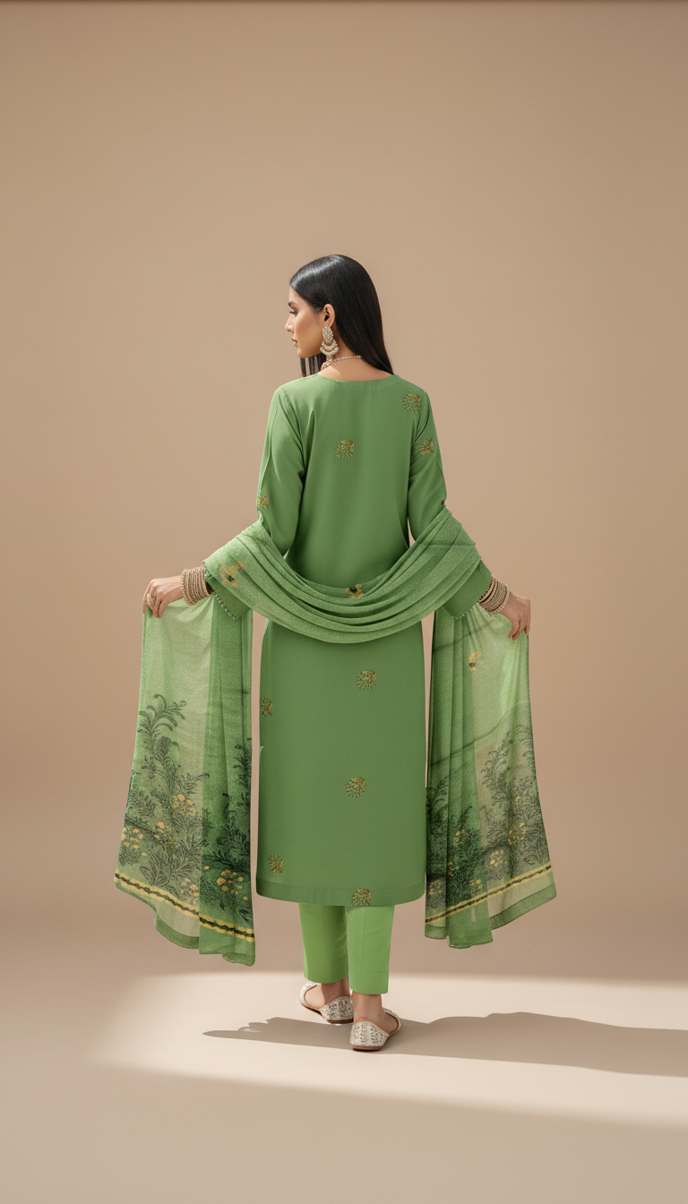 Lawn Bana Dora Fancy Heavy Embroidered And Fancy Jcard Shawl .